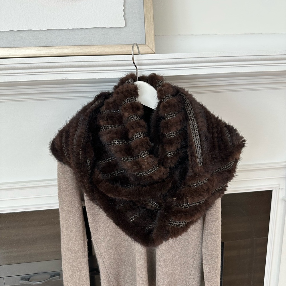 Chic Brown Faux Fur Scarf